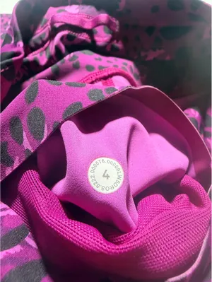 Lululemon Purple Leopard Print Leggings Size 4 thumbnail 7