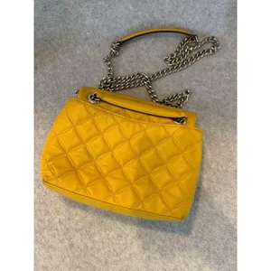 Kate Spade Yellow Quilted Leather Shoulder Bag Flap Chain Strap Crossbody Small thumbnail 9