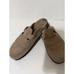White Mountain Footbeds‎ Womens Size 9 Leather Taupe Suede Buckle Clog Mules thumbnail 9