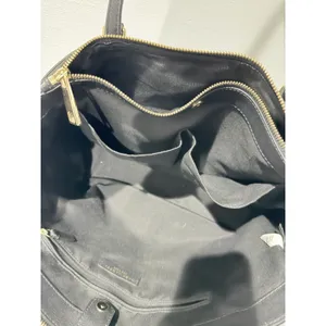 Marc Jacobs Commuter Leather Shoulder Tote Bag Black‎ Gold-Tone Logo Pockets F thumbnail 4