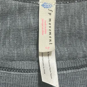 Free People Movement Zenith Ribbed Cutout Top Size Small Gray thumbnail 5