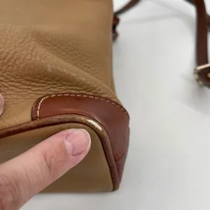 Dooney & Bourke Crossbody Bag‎ Leather Tan Brown Trim Zip Pocket Purse thumbnail 15