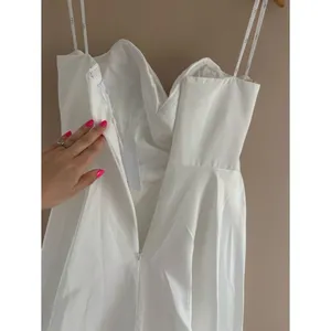 Lulus Lifetime of Love White Satin Strapless A-Line Gown Size 10 Classic Wedding thumbnail 11