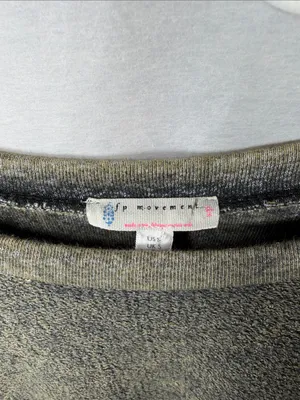 Free people Movement Washed Olive Green Crew Pullover thumbnail 2