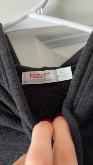 Hanes Black Hoodie thumbnail 3