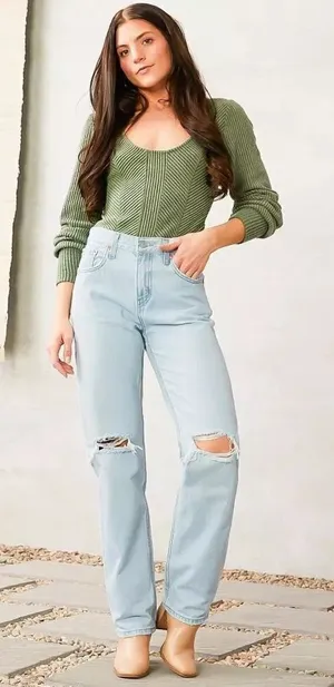 Levi's Low Pro Women's Jeans in Charlie Won Light Wash Distressed Size 29 thumbnail 1
