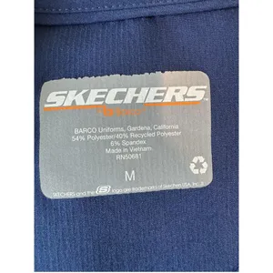 Skechers by Barco Women’s Scrub Top Medium Blue V-Neck Stretch Nursing Uniform thumbnail 5