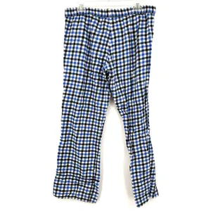 Aerie Size Medium Pajama Pants Blue Black Plaid Drawstring‎ Waist Sleepwear Pjs thumbnail 2