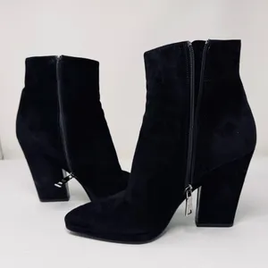 PRADA black suede ankle boots, made in Italy, size 39 thumbnail 9