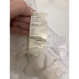 Free People White Apricot Rose Mini Dress M Eyelet Puff Sleeve Bride Rush Hoco thumbnail 8