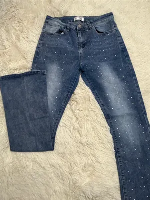 Bamboo Rhinestone Embellished Jeans Blue Size undefined thumbnail 3