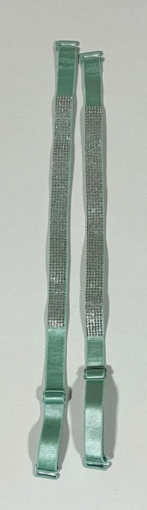 Blue Diamond Bra Straps Hosiery Lingerie Fashion Accessory Matching Pair Set 💎 thumbnail 1