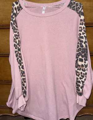 Long sleeve tee Pink Size 1X thumbnail 1