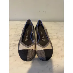Rothy's The Flat Shoes Womens Size 6.5 Multicolor Knit Ballet Flats Washable thumbnail 2