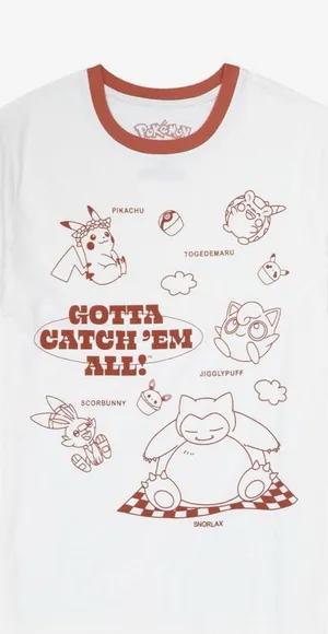Pokémon Gotta Catch ‘Em All Outline Portraits Women T-Shirt BoxLunch Exclusive M thumbnail 1