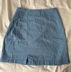Brandy Melville Cara Blue Plaid Skirt thumbnail 1