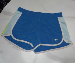 Brooks Women's Blue Running Shorts with Mint Panels and Cream Trim thumbnail 1