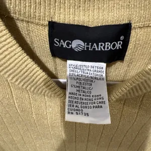 Sag Harbor Metallic Ribbed Sweater Short Sleeve Mock Neck Women size XL Festive thumbnail 2