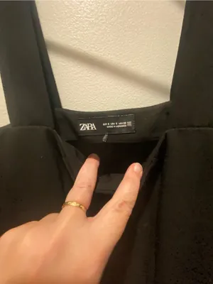 Zara Black Square-Neck Sleeveless Dress thumbnail 4