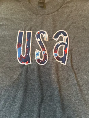 USA embroidered tee thumbnail 2