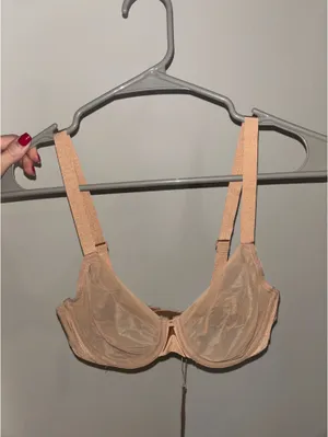 SKIMS No Show Molded Unlined Demi Bra Clay 32C thumbnail 1