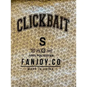 ClickBait David Dobrik Tan Sherpa Fleece Teddy Bear Fuzzy‎ Crewneck Sweatshirt S thumbnail 6