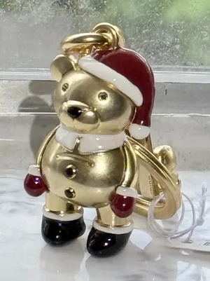 Coach Santa 3D Bear Bag Charm NWOT thumbnail 1