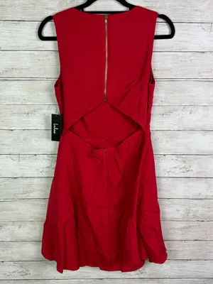 Lulus Just Us Red Skater Dress Size XS thumbnail 6
