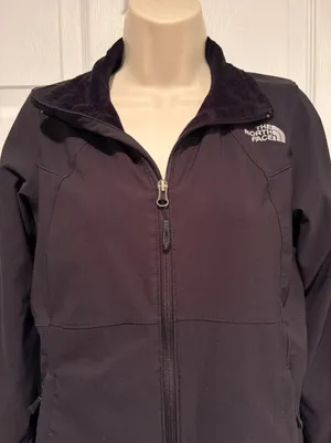 The North Face Jacket Women Small Black Soft Shell Fleece Lined Outdoor thumbnail 1