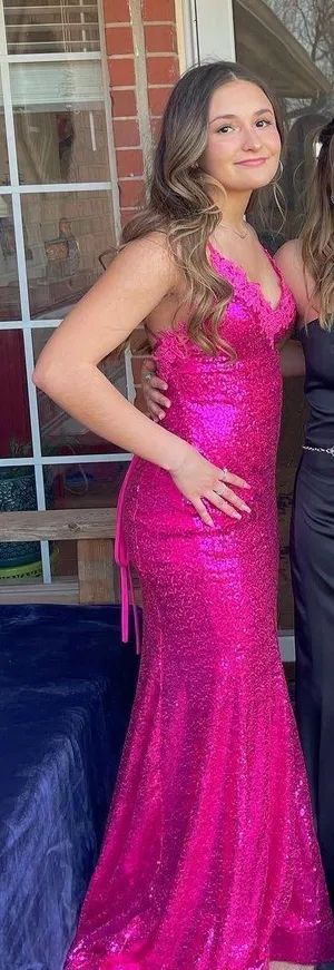 Hebeos Pink Sequenced Dress thumbnail 1