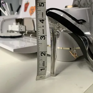 Transparent Stiletto Heels Black Size 6 thumbnail 2