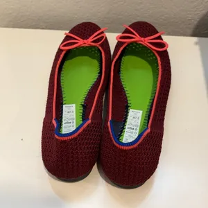 Rothy's Women's The Ballet Flat With Bows in Berry‎ Mesh 7.5 thumbnail 7