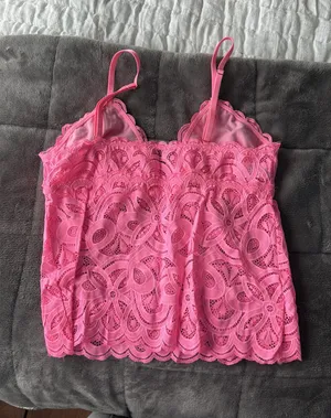 Aerie Top Lace Bralette Pink thumbnail 2