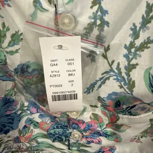 J.Crew English Garden Floral Midi Dress Cotton Poplin Sleeveless Size 2 NWT thumbnail 4