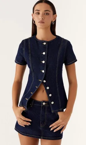 Peppermayo Denim Top thumbnail 1