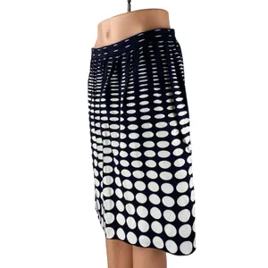 J.Crew Black White Polka Dots Gradient High Waist Pocket A Line Mini Skirt Sz 6 thumbnail 3