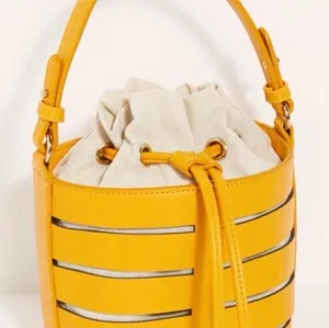 Free People Yellow Bucket Drawstring Mini Bag thumbnail 1