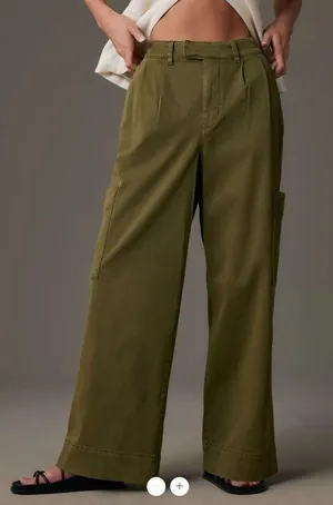 Anthropologie Pilcro Pleated Wide-Leg Cargo Pants thumbnail 2