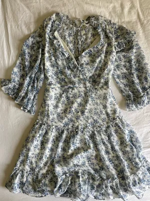 She & Sky Floral Semi-Formal Dress thumbnail 1