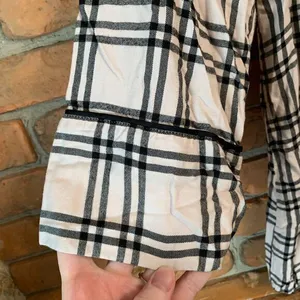 VS Victoria's Secret Plaid Flannel Sleep Dress Button Front Long‎ Sleeve Pink M thumbnail 3