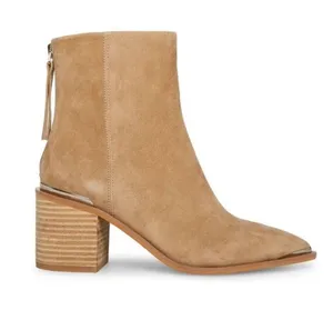Steve Madden Amber Western Boots 7.5 Beige Metal Detail Boho thumbnail 1