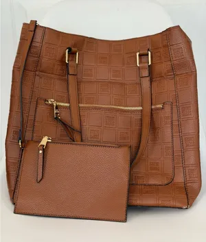 Steve Madden brown tote bag with pouch thumbnail 1