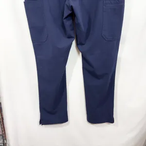 FIGS Large Scrub Pants Navy Blue Elastic Waist Cargo Pocket Medical Uniform 1426 thumbnail 9