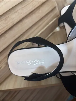 Benjamin Walk Black Crisscross Dressy Sandals 8W thumbnail 4