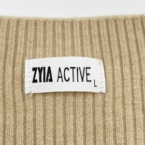 Zyia Active‎ Delphine Ribbed Sweater Women Large Ecru Minimal Athleisure Scandi thumbnail 8