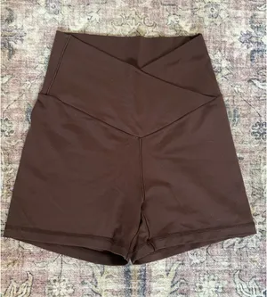 Aerie Brown Crossover Biker Shorts OFFLINE 3” Inseam thumbnail 1