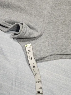 FCT Basics Grey Sweat Shorts Womens Large Elastic Waist Pockets Fleece Lounge thumbnail 4