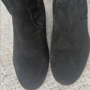 Modern Vintage suede leather black knee high made in Spain boots sz 8 thumbnail 4