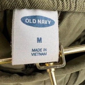 Old Navy Cargo Pants Women M Olive Green Drawstring Relaxed Ankle Utility Casual thumbnail 7