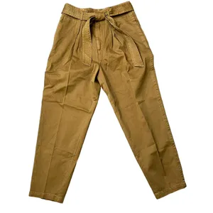 Free People Size 8 Hi Waisted Pegged 90's Crop Ankle Pants Brown Cotton‎ Women’s thumbnail 2